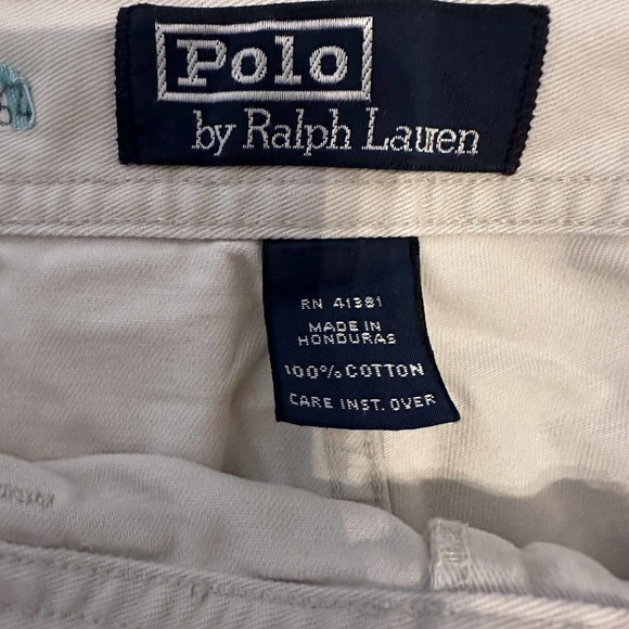 Vintage Polo Ralph Lauren Bleecker Paratrooper Khaki Military Cargo Shorts Men34 - Picture 11 of 13